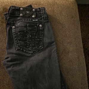 Miss Me Black Embroidered Women's Jeans